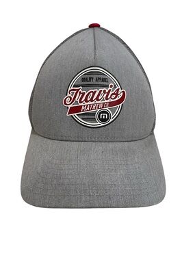 Travis Mathew Flexfit Patch Trucker Golf Hat SZ L XL Grey